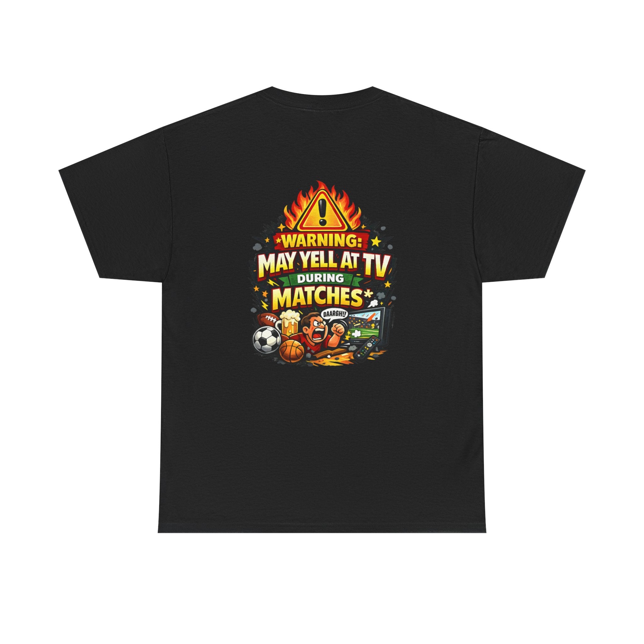 Warning May Yell At TV During Matches Funny T-Shirt