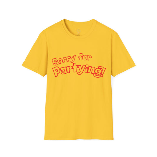 Sorry for Partying T-Shirt-Red