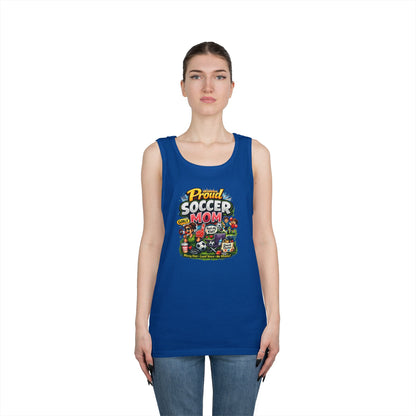 Proud Soccer Mom Dad Funny Tank Top