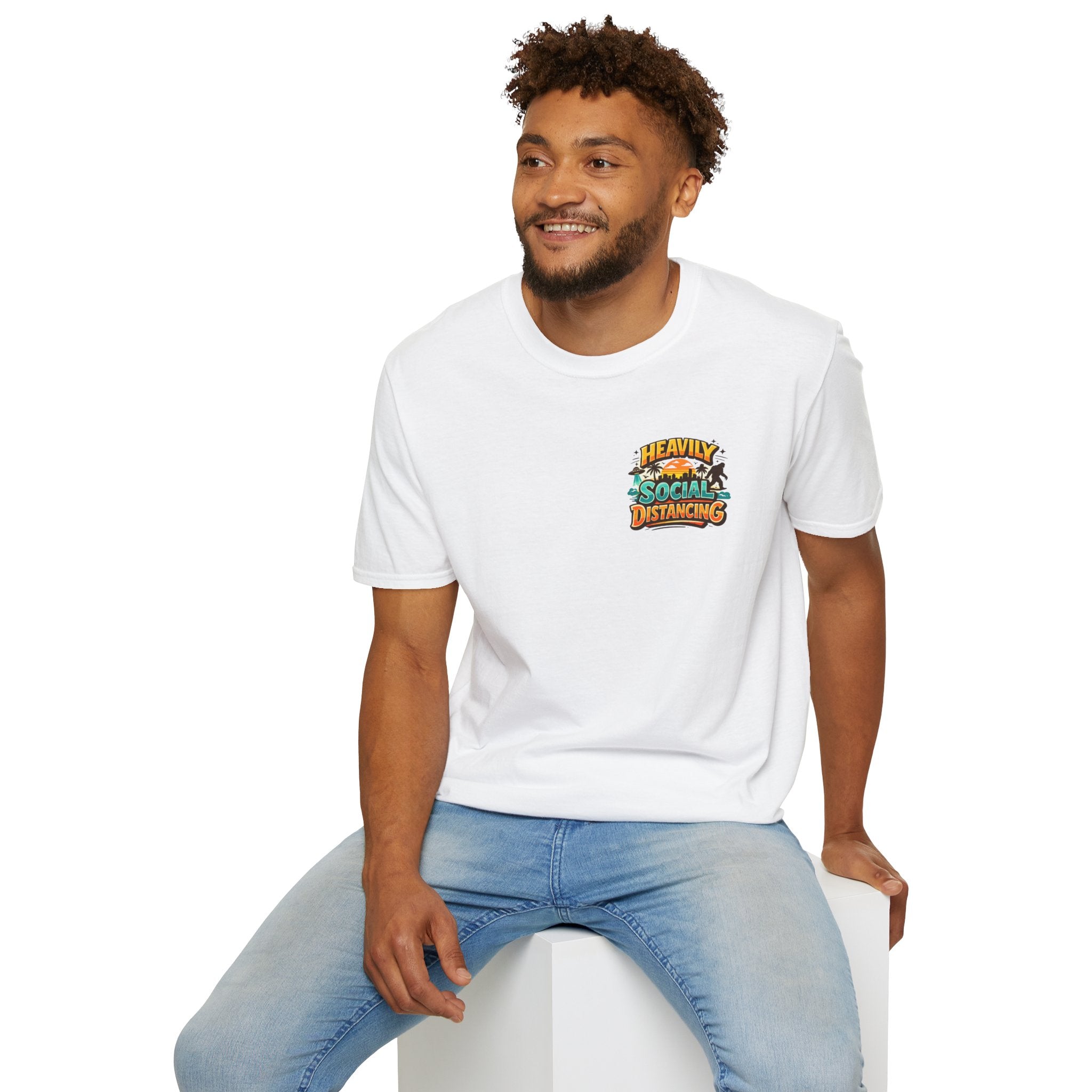 Heavily Socially Distancing Funny T-Shirt