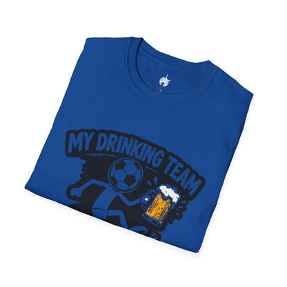 My Drinking Team Has a Soccer Problem T-Shirt — Funny Soccer Beer Shirt for Fans &amp; Parties