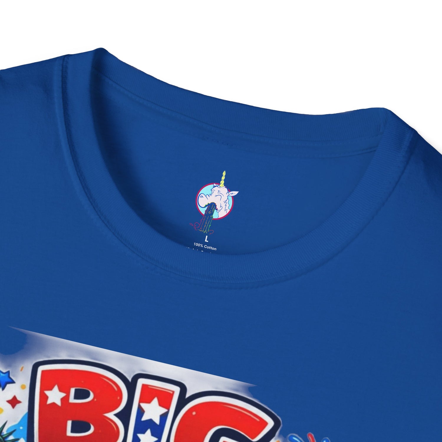 Fourth of July T-Shirt - "Big American Hello" Patriotic BBQ Eagle, Hot Dog &amp; Beer Tee