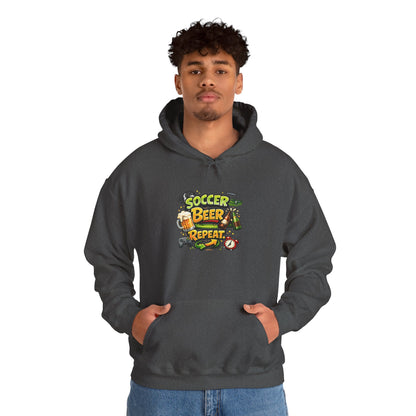 Soccer Beer Repeat Funny Hoodie