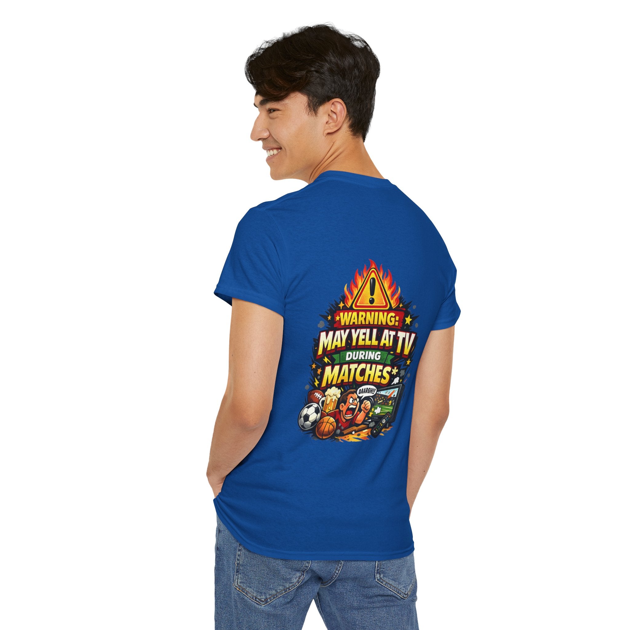 Warning May Yell At TV During Matches Funny T-Shirt