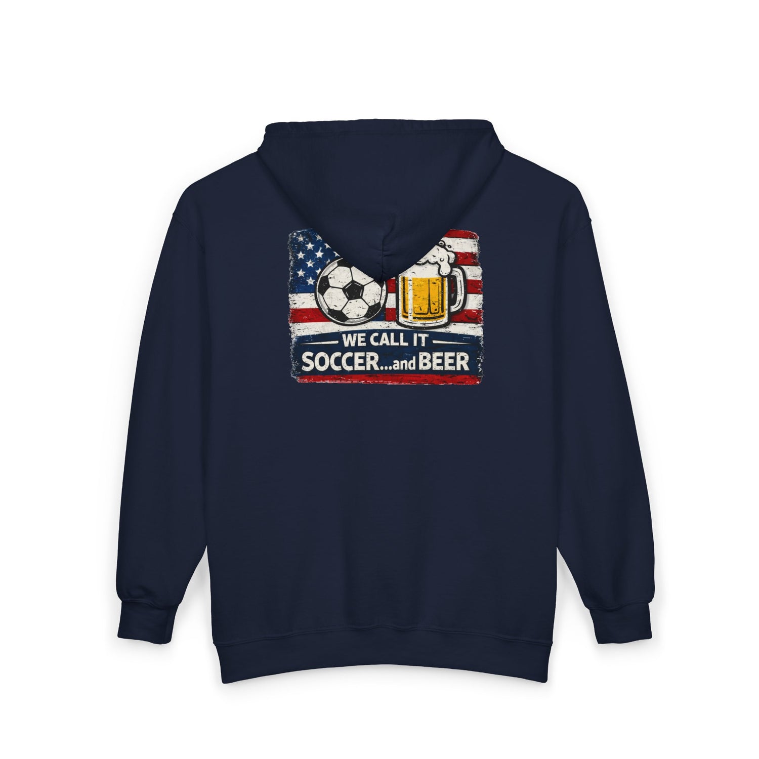 Soccer and Beer Full-Zip Hoodie — We Call It Soccer...and Beer Graphic Jacket