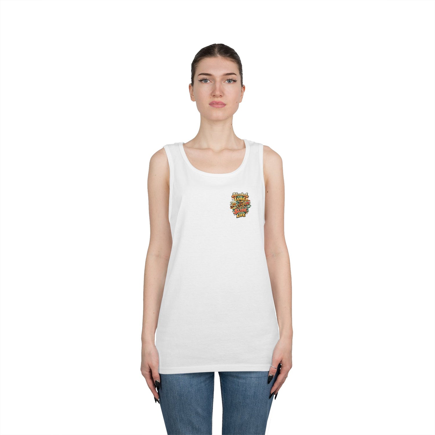 Alcohol Is The Lube I Use To Slide Through Life Funny Tank Top
