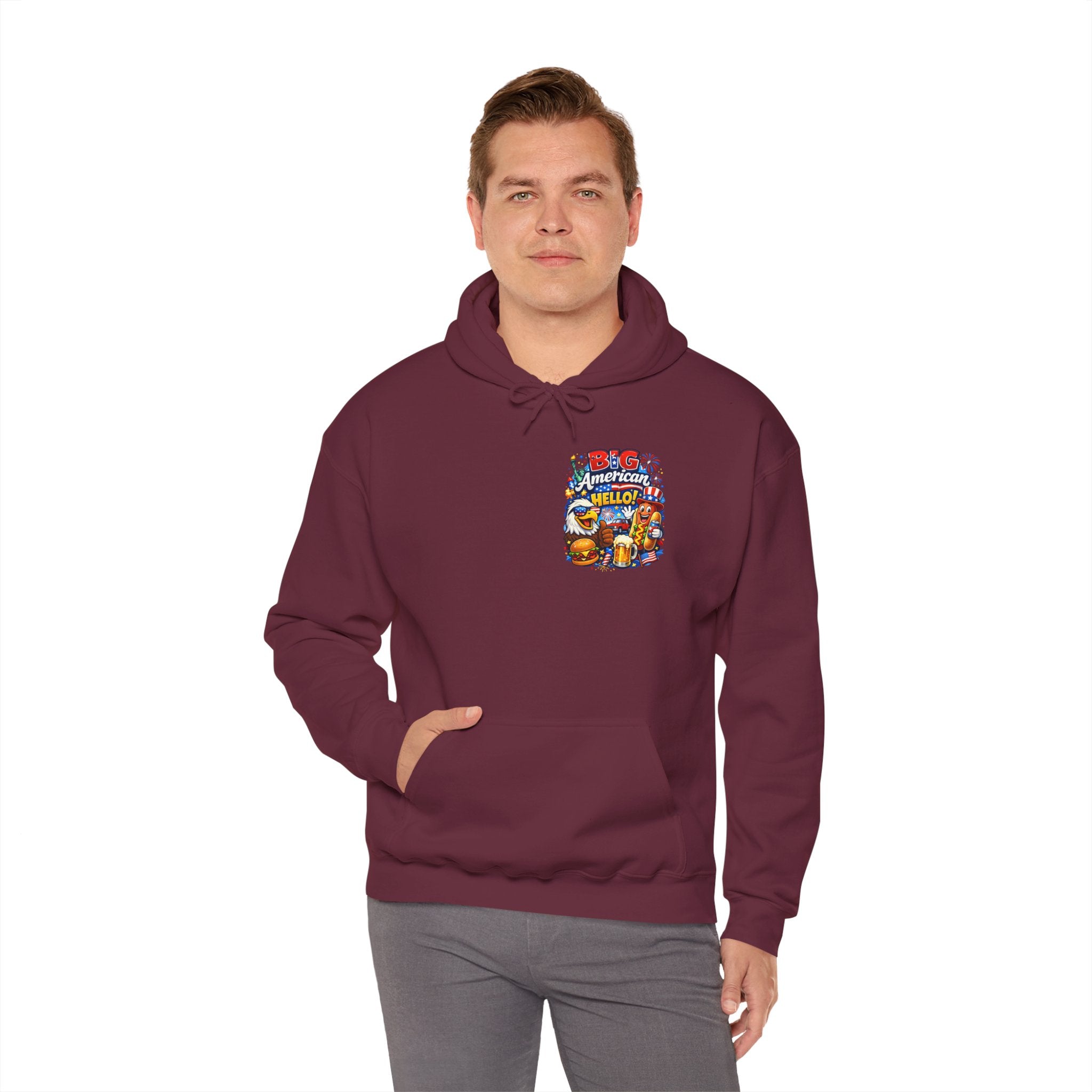 Big American Hello Funny Hoodie