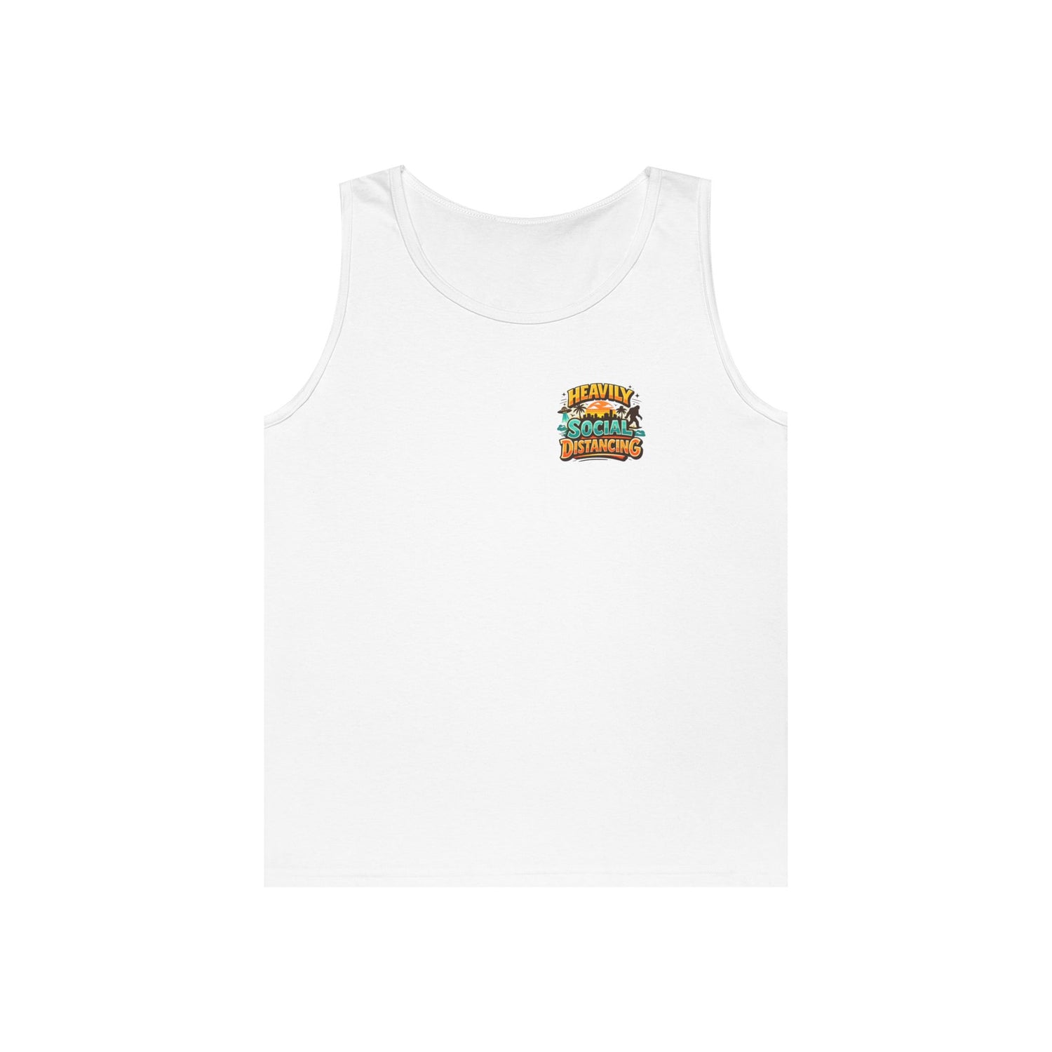 Heavily Socially Distancing Funny Tank Top