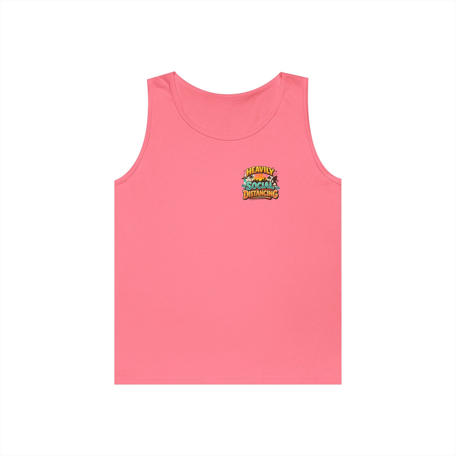 Heavily Socially Distancing Funny Tank Top