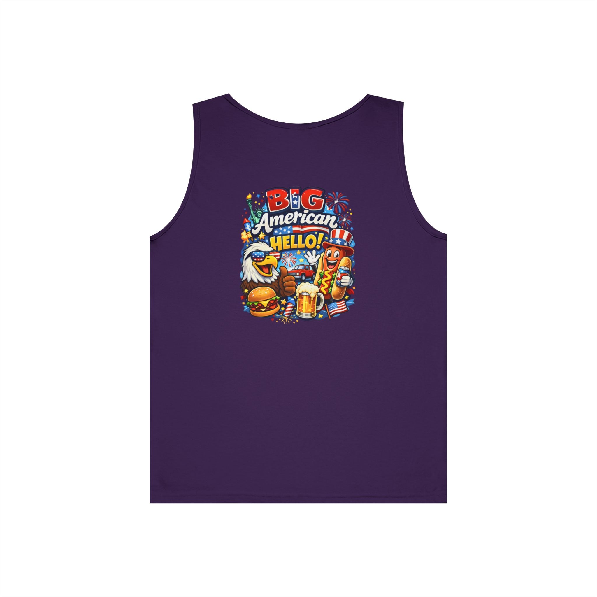 Big American Hello Funny Tank Top Patriotic