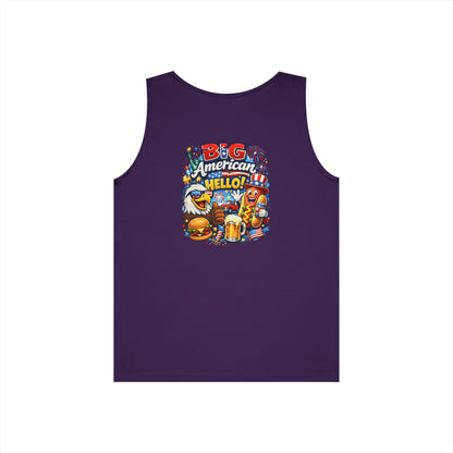 Big American Hello Funny Tank Top Patriotic