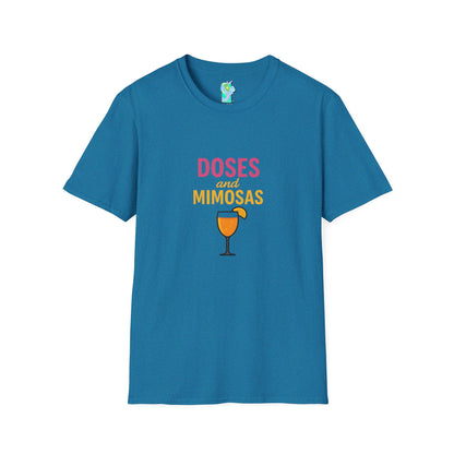 Doses and Mimosas- Party Vibes Unisex T-Shirt