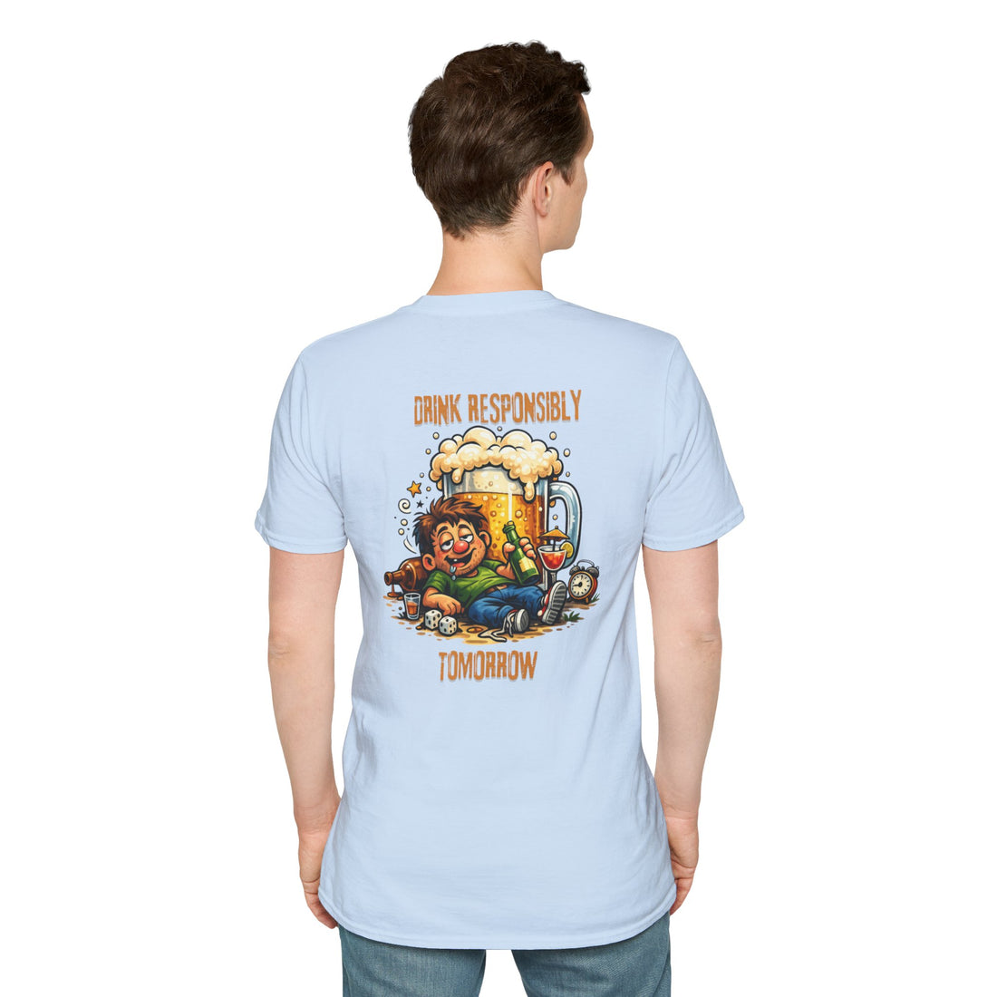 Drink Responsibly Tomorrow T-Shirt — Funny Beer Hangover Graphic Tee