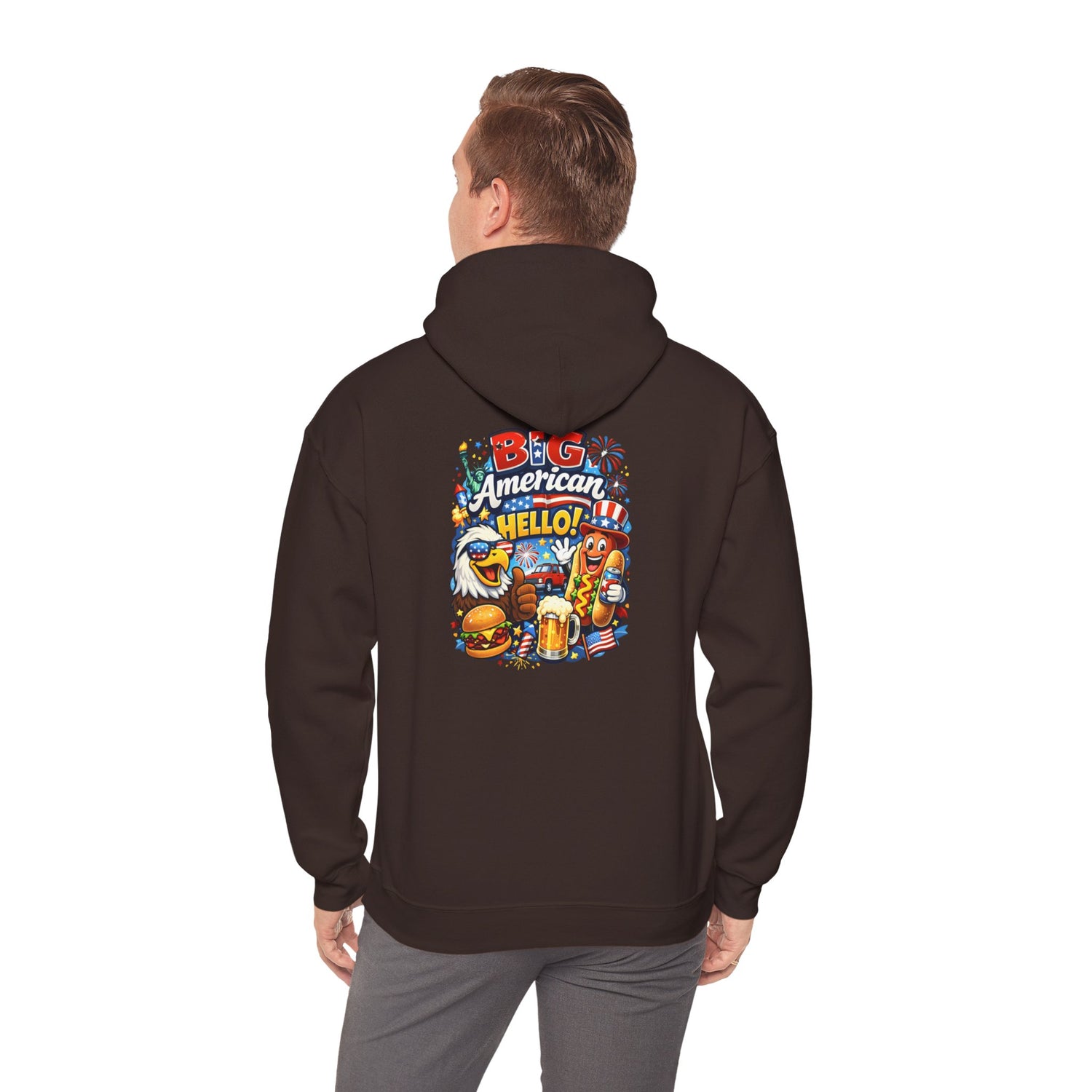 Big American Hello Funny Hoodie