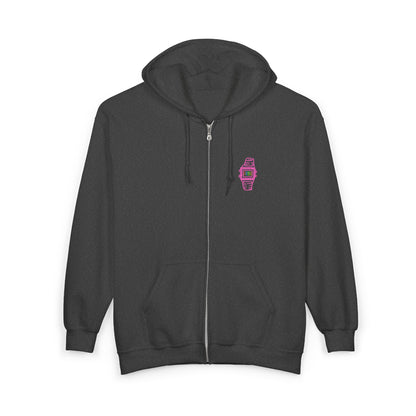 Funny Beer Watch Graphic Zip-Up Hoodie — Party Beer Design