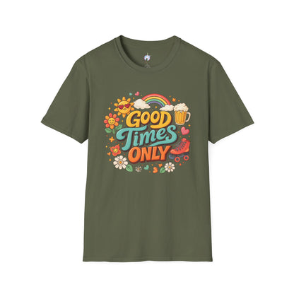 Good Times Only T-Shirt — Retro Roller &amp; Sunshine Graphic Tee