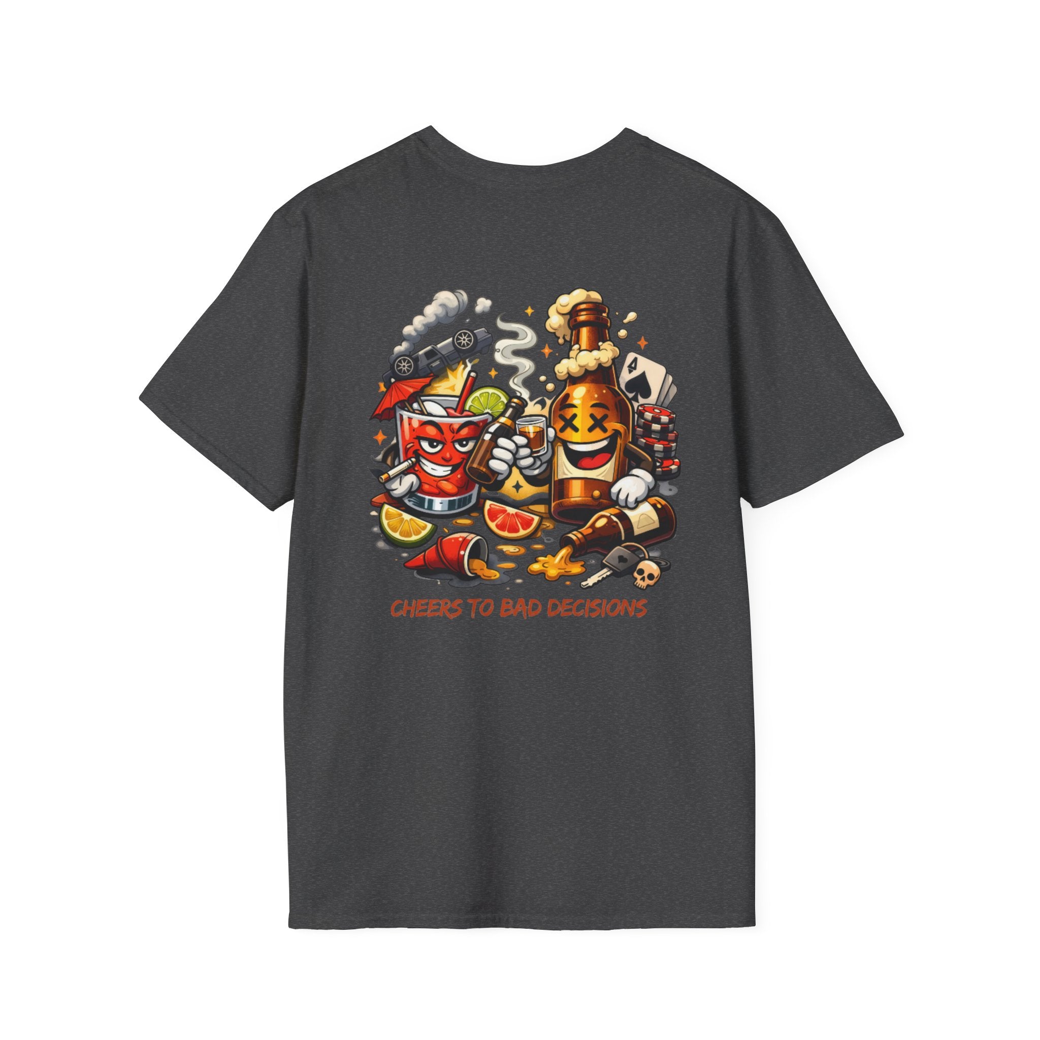 Cheers to Bad Decisions T-Shirt — Funny Party Graphic Tee