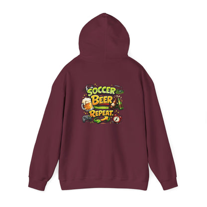Soccer Beer Repeat Funny Hoodie