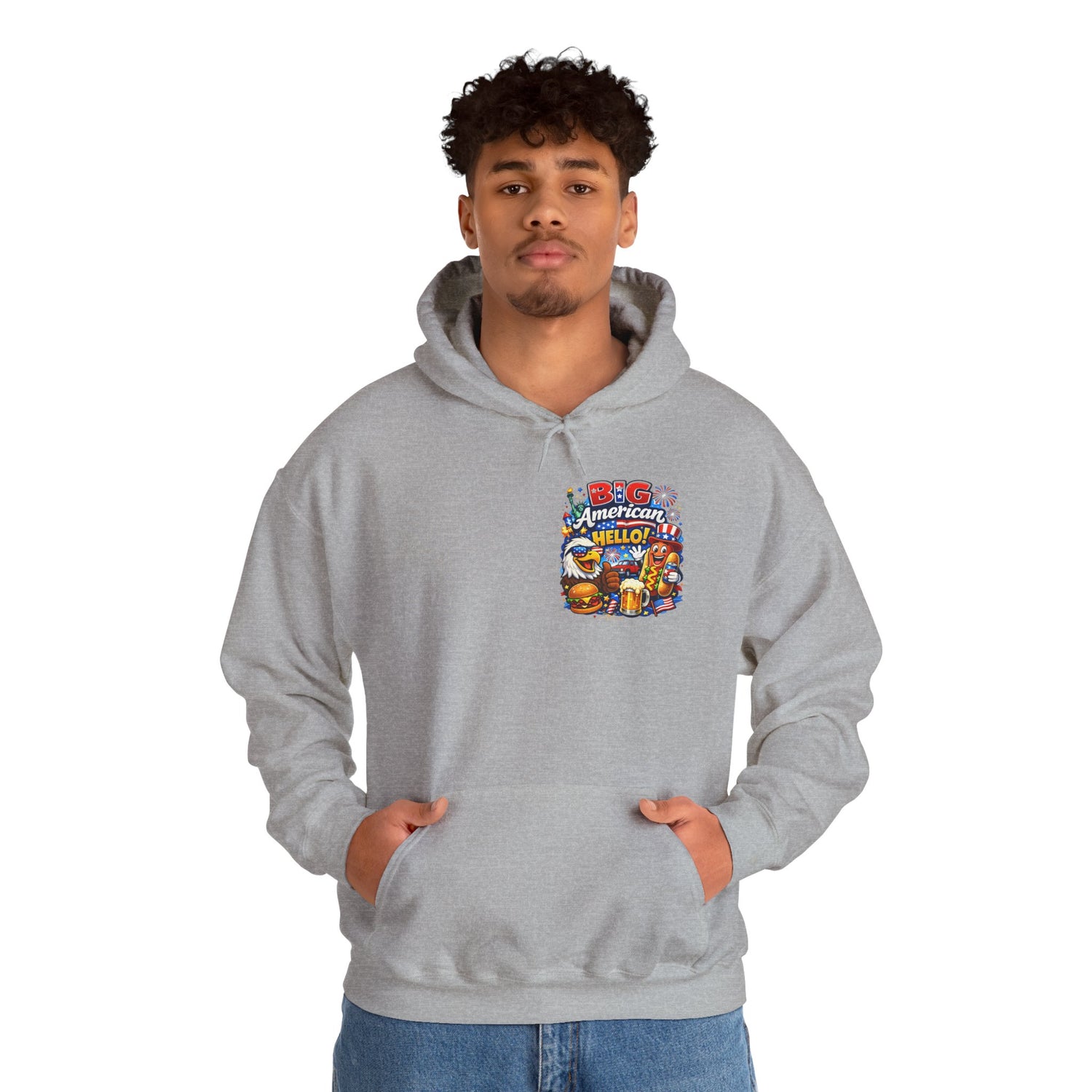 Big American Hello Funny Hoodie