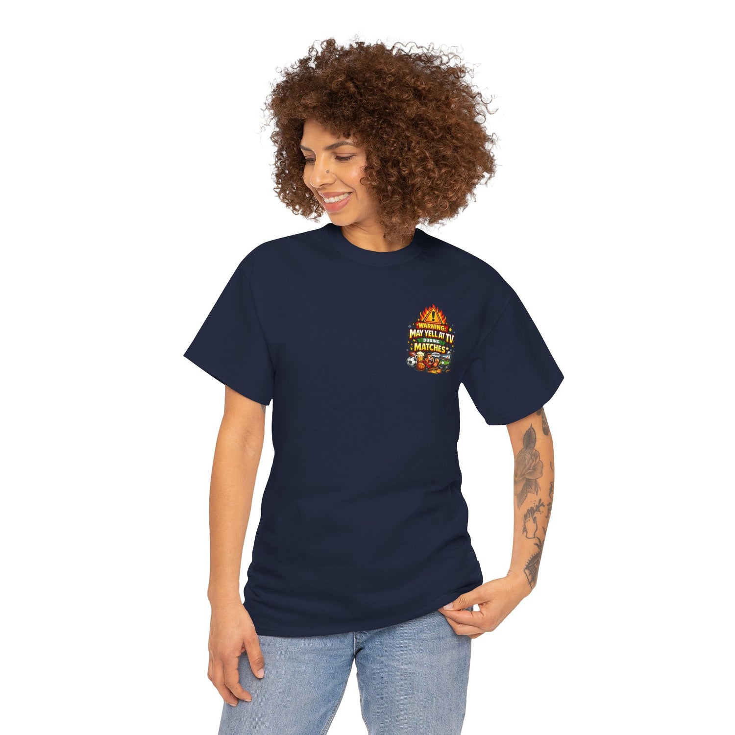 Warning May Yell At TV During Matches Funny T-Shirt