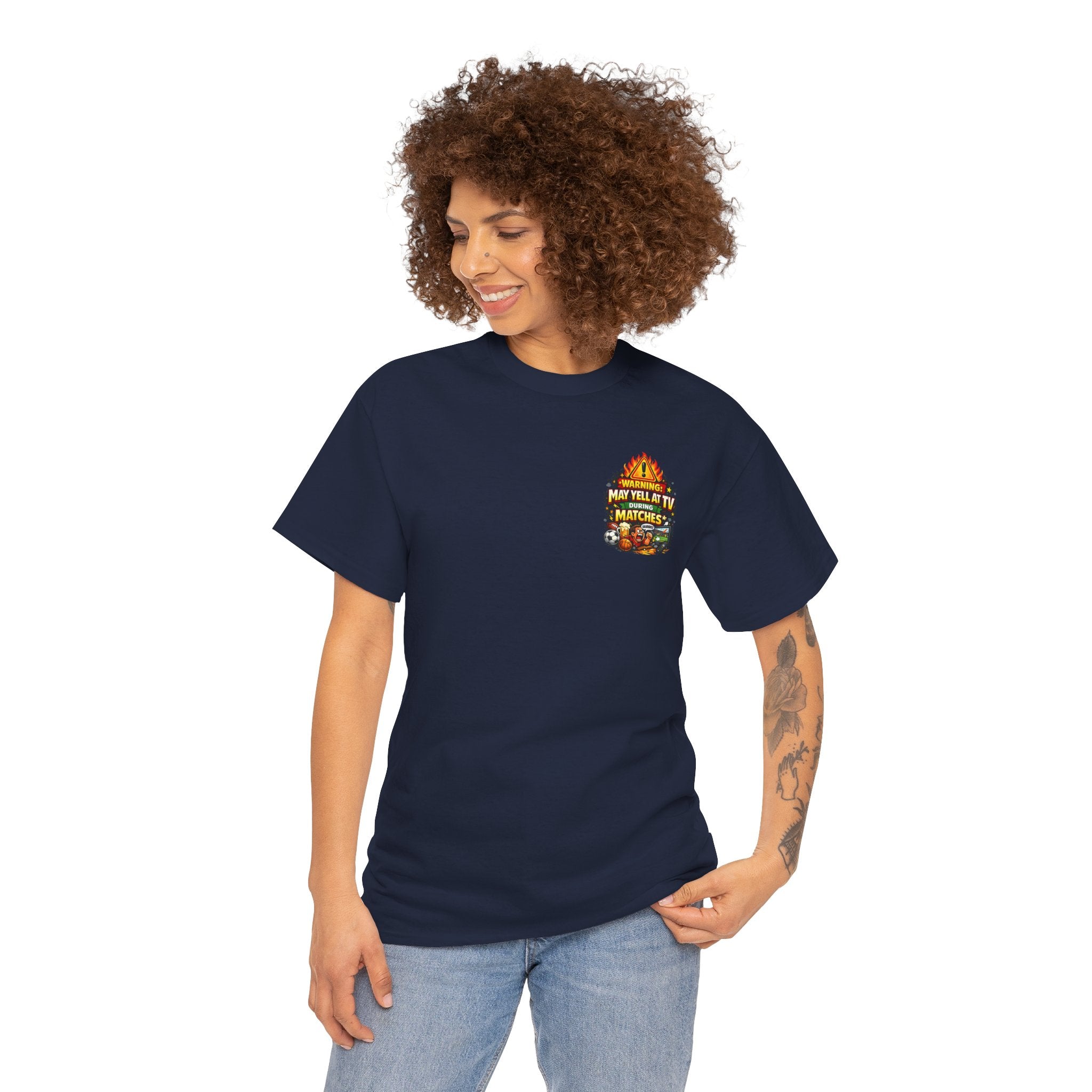 Warning May Yell At TV During Matches Funny T-Shirt