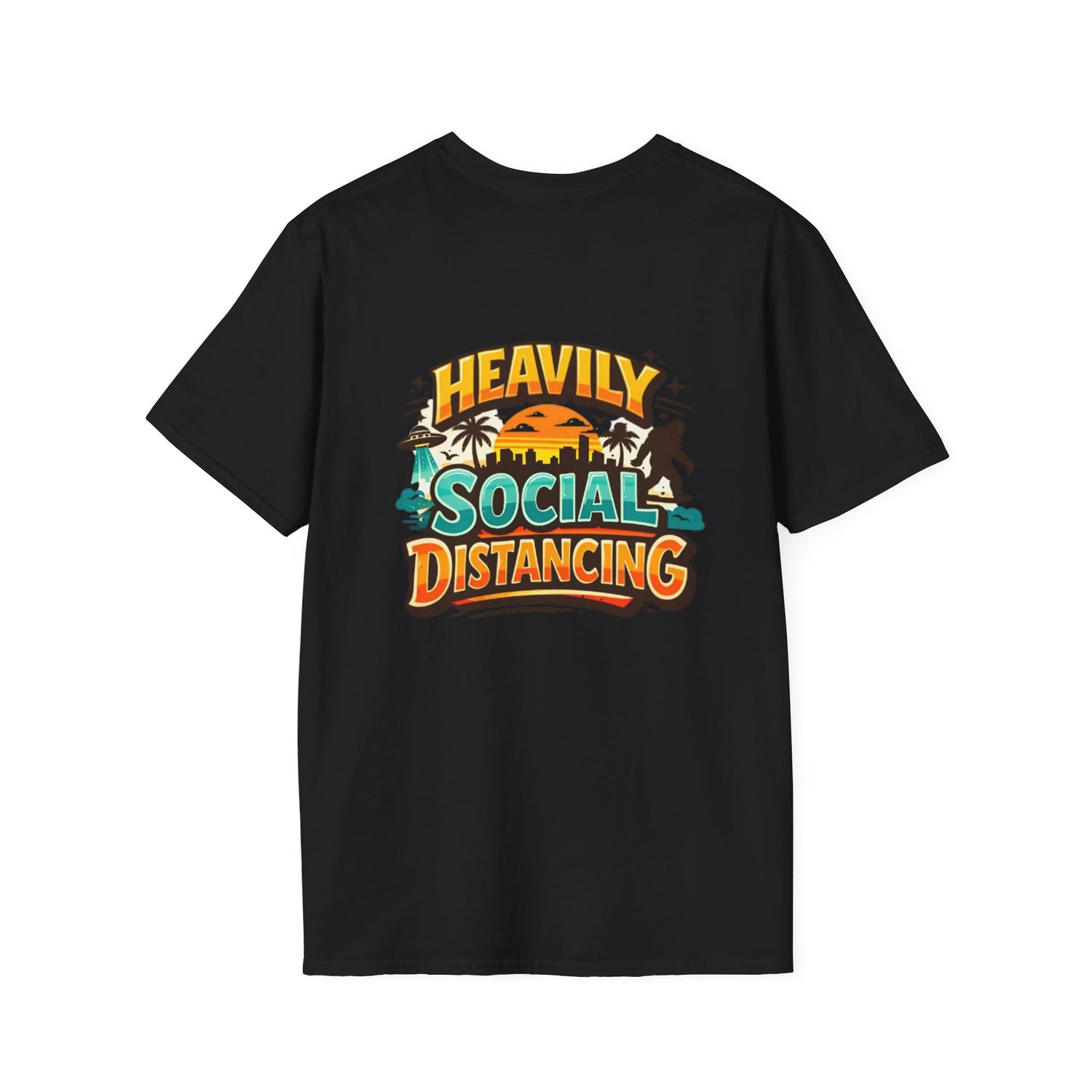 Heavily Socially Distancing Funny T-Shirt
