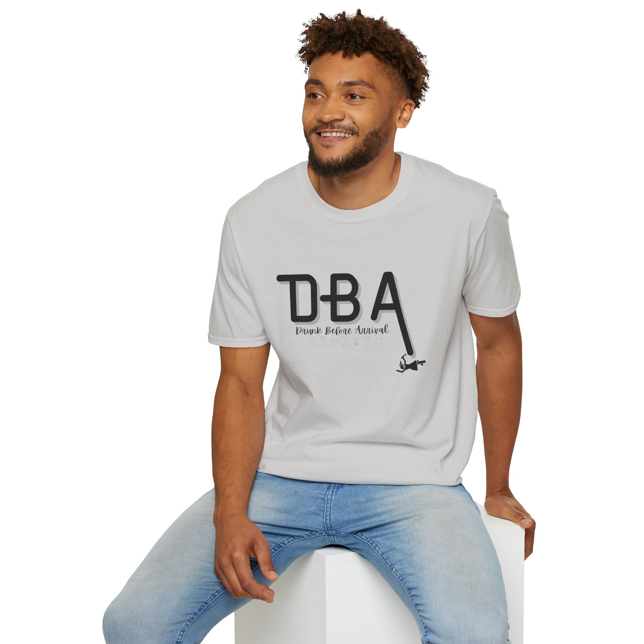 Drunk Before Arrival Funny T-Shirt — Bold Party Tee