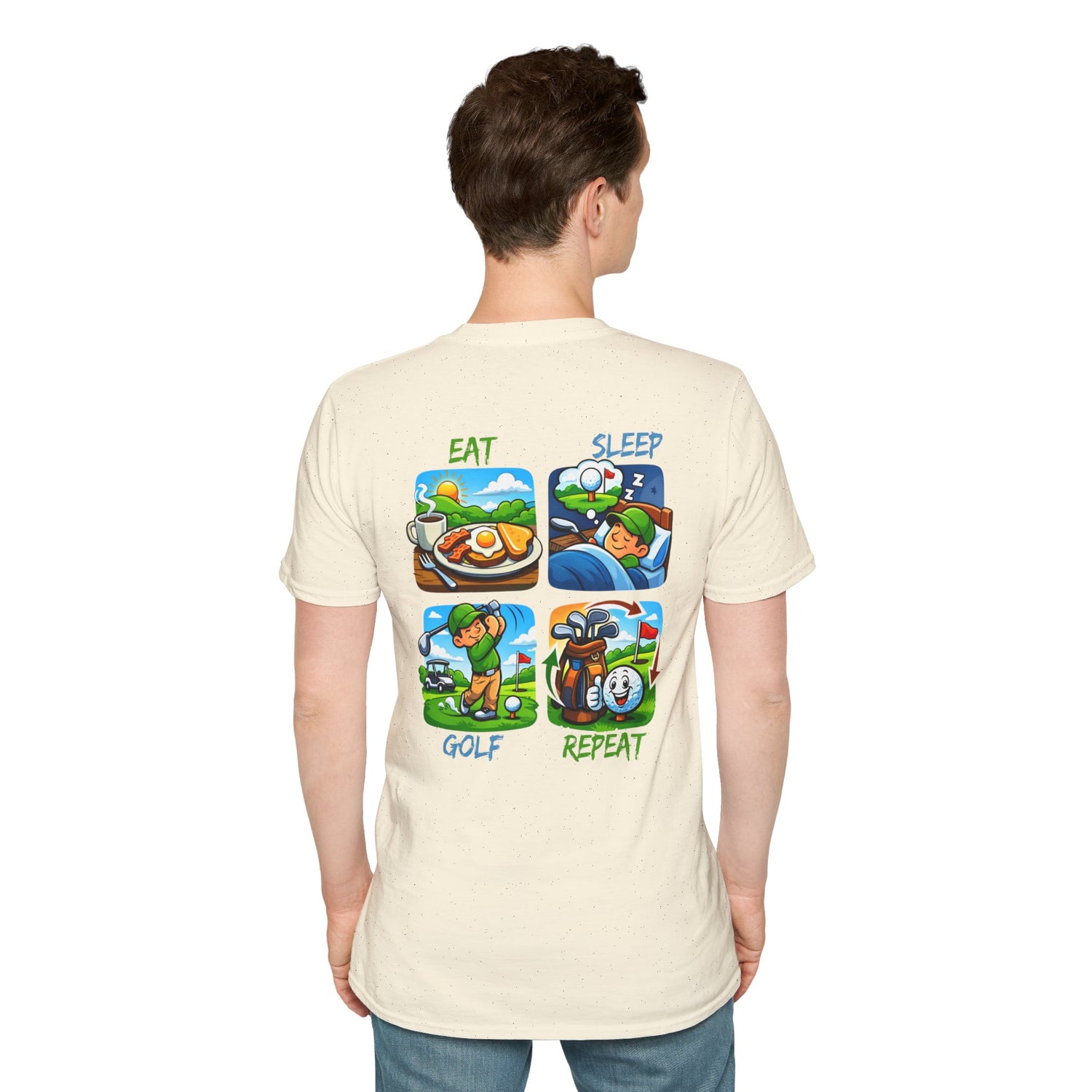 Golf Eat Sleep Repeat T-Shirt — Funny Golfer Graphic Tee