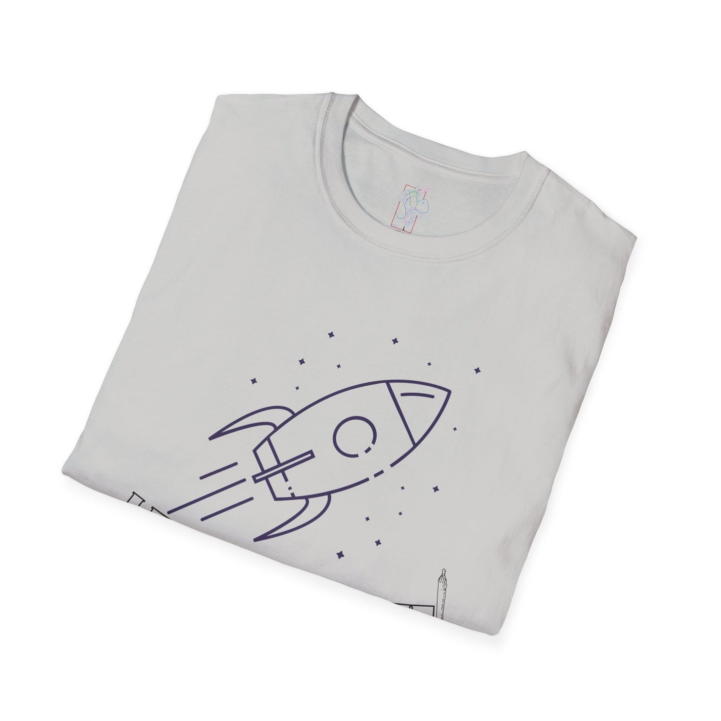 Unisex Softstyle T-Shirt with Rocket Design - Perfect for Space Lovers, Parties, Birthdays, Everyday Wear, or Gifts