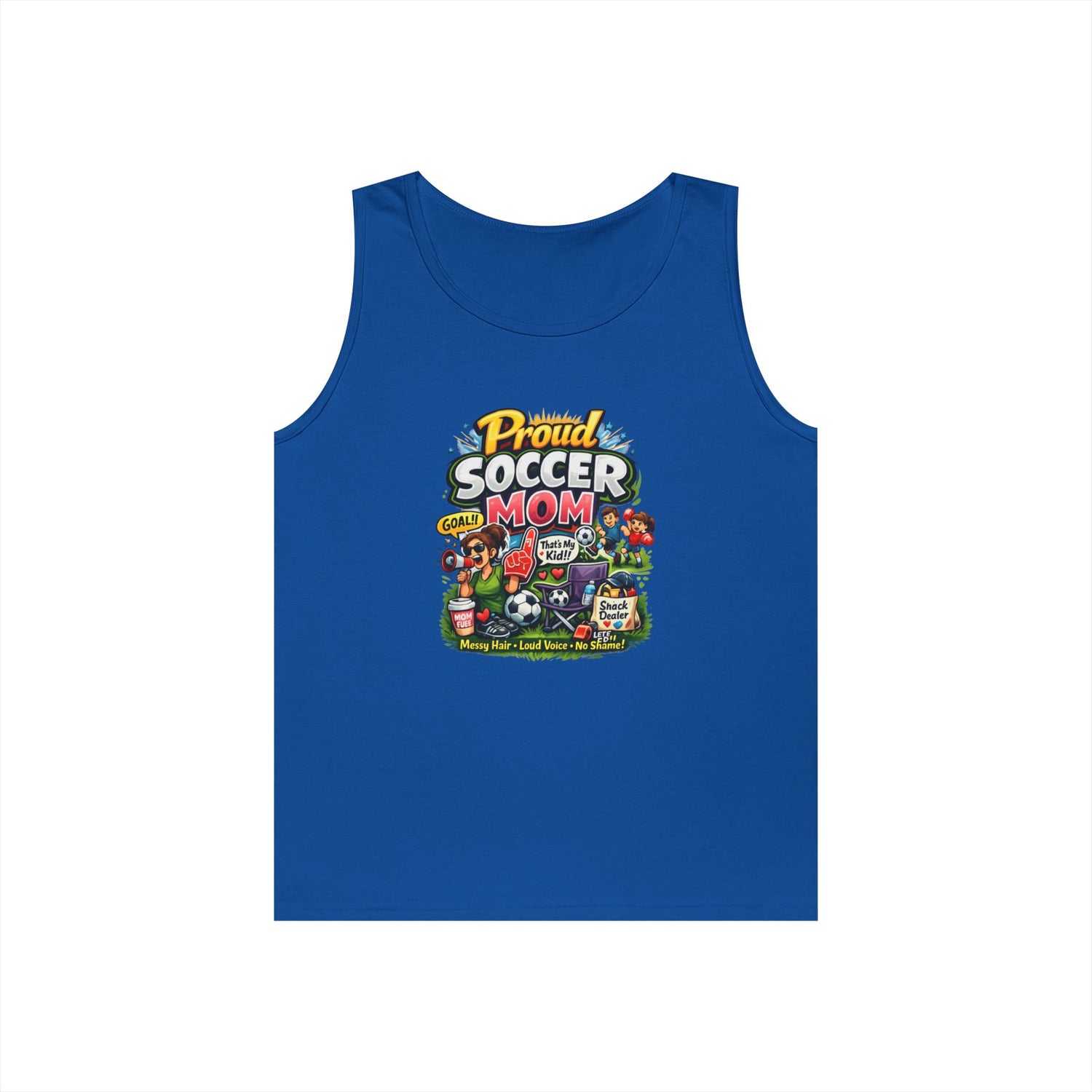 Proud Soccer Mom Dad Funny Tank Top