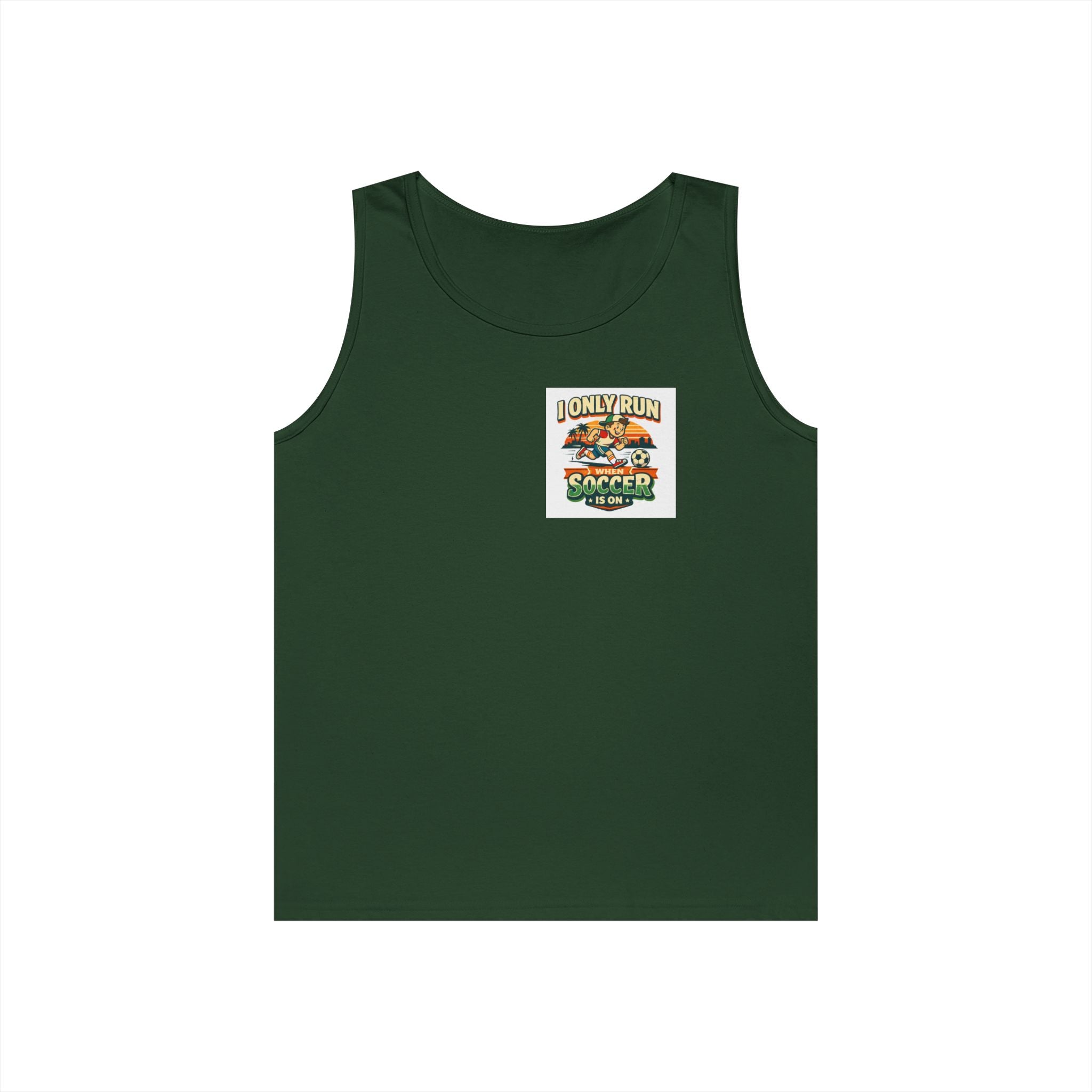 I Only Run When Soccer Is On Funny Tank Top
