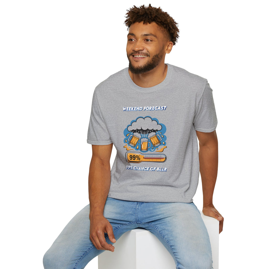 Weekend Forecast Tee — "99% Chance of Beer" Graphic T-Shirt