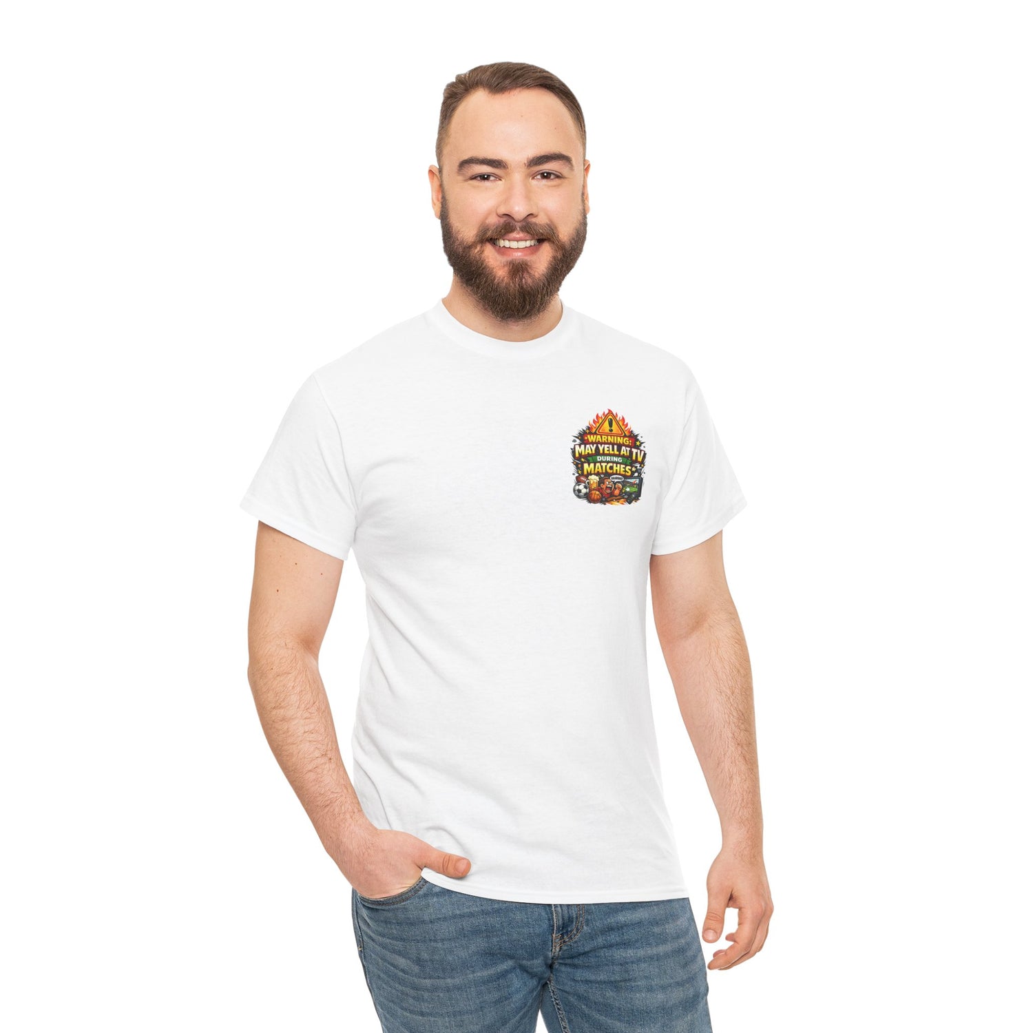 Warning May Yell At TV During Matches Funny T-Shirt