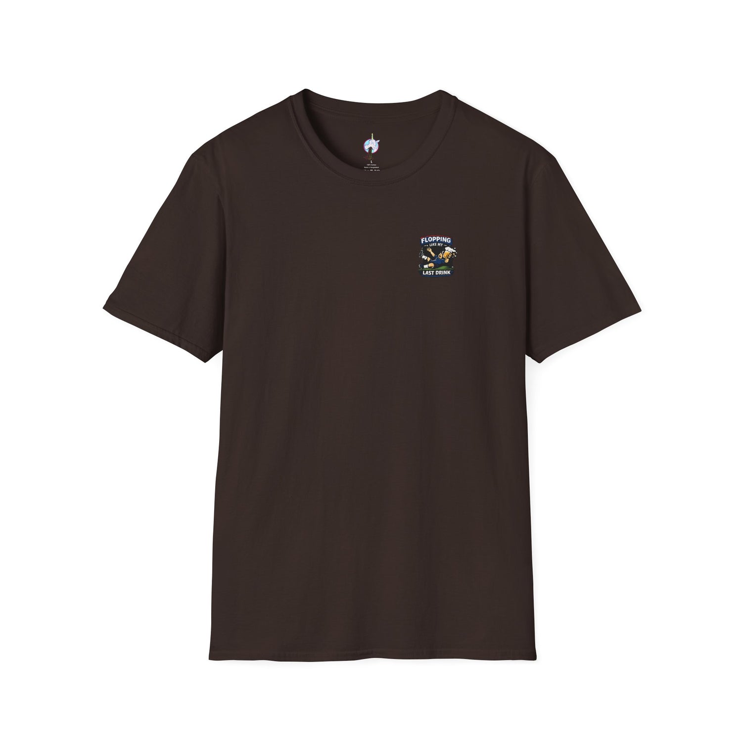 Flopping Like My Last Drink T-Shirt – Funny Bar &amp; Beer Drinking Tee