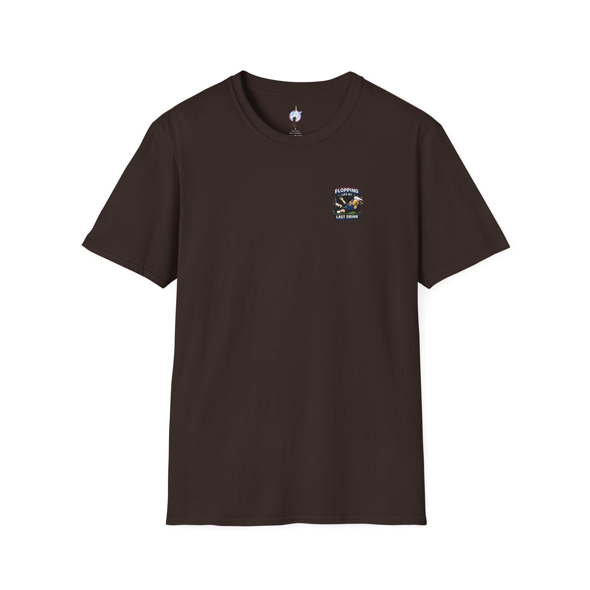 Flopping Like My Last Drink T-Shirt – Funny Bar &amp; Beer Drinking Tee