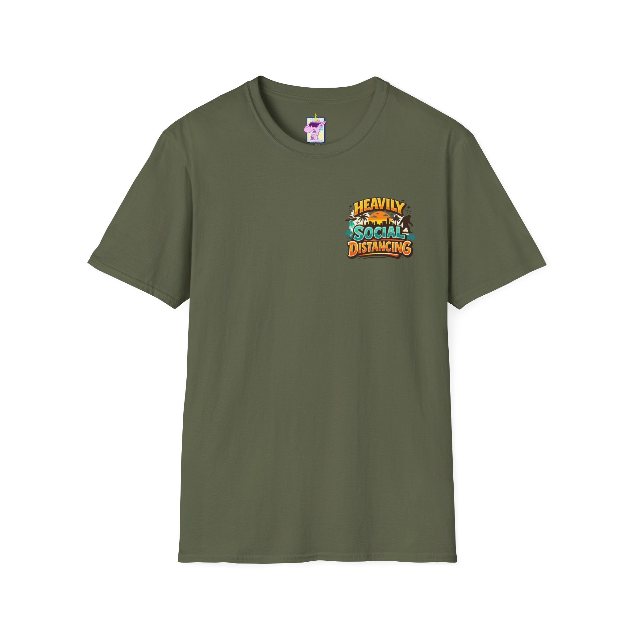 Heavily Socially Distancing Funny T-Shirt
