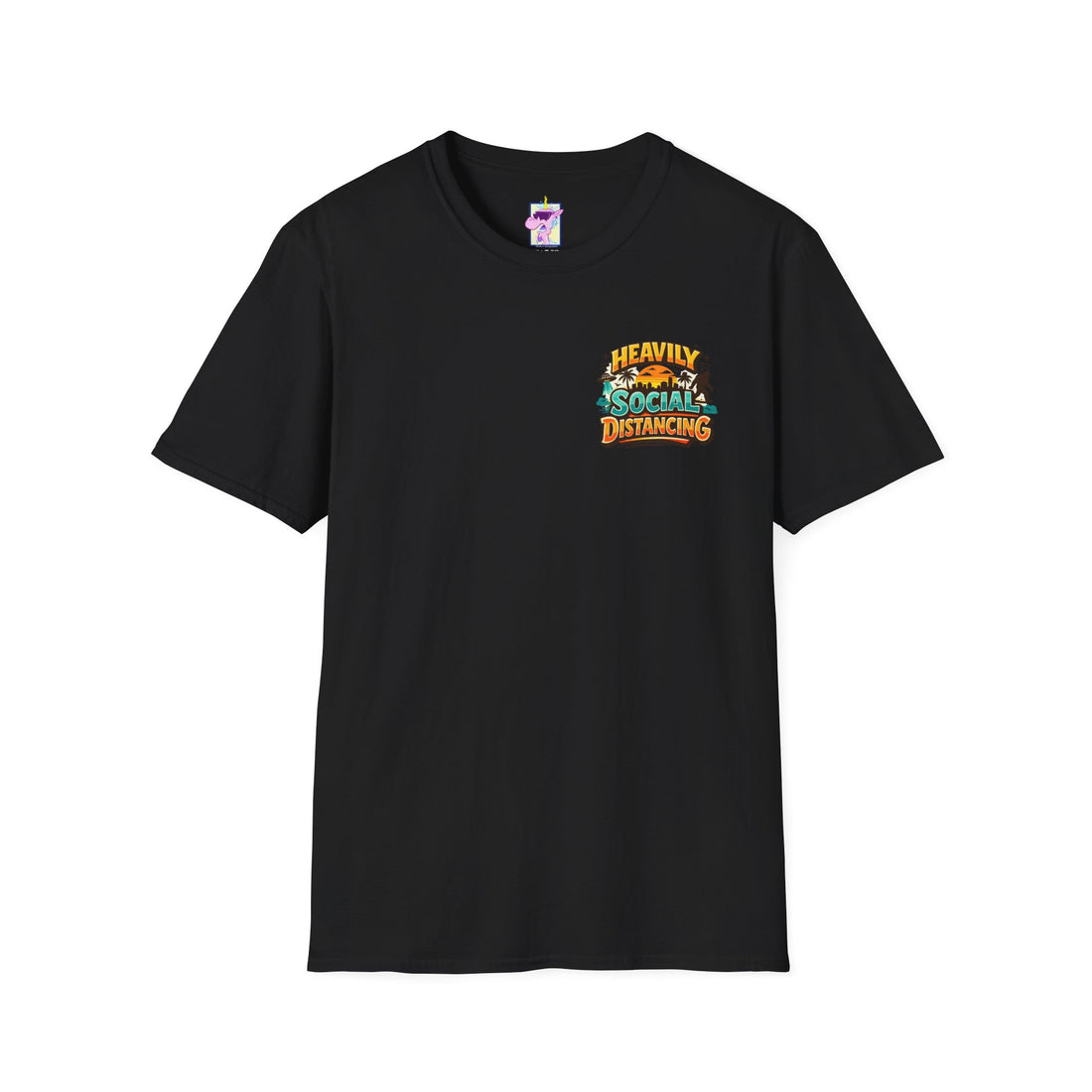 Heavily Socially Distancing Funny T-Shirt