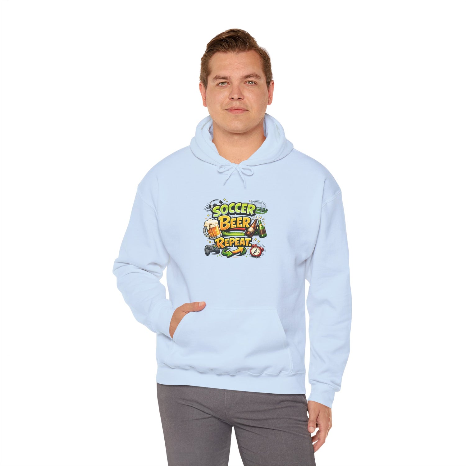 Soccer Beer Repeat Funny Hoodie