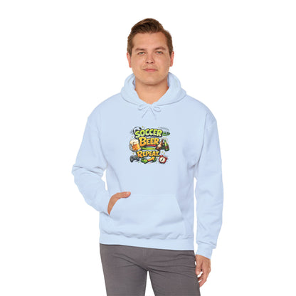 Soccer Beer Repeat Funny Hoodie