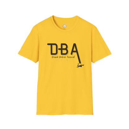 Drunk Before Arrival Funny T-Shirt — Bold Party Tee