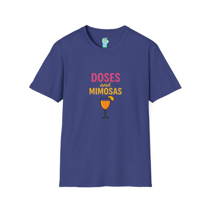 Doses and Mimosas- Party Vibes Unisex T-Shirt
