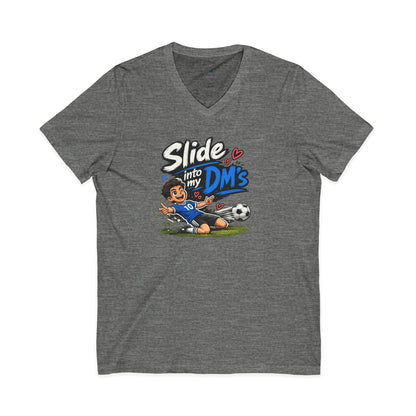 Slide Into My DMs Soccer V-Neck Tee