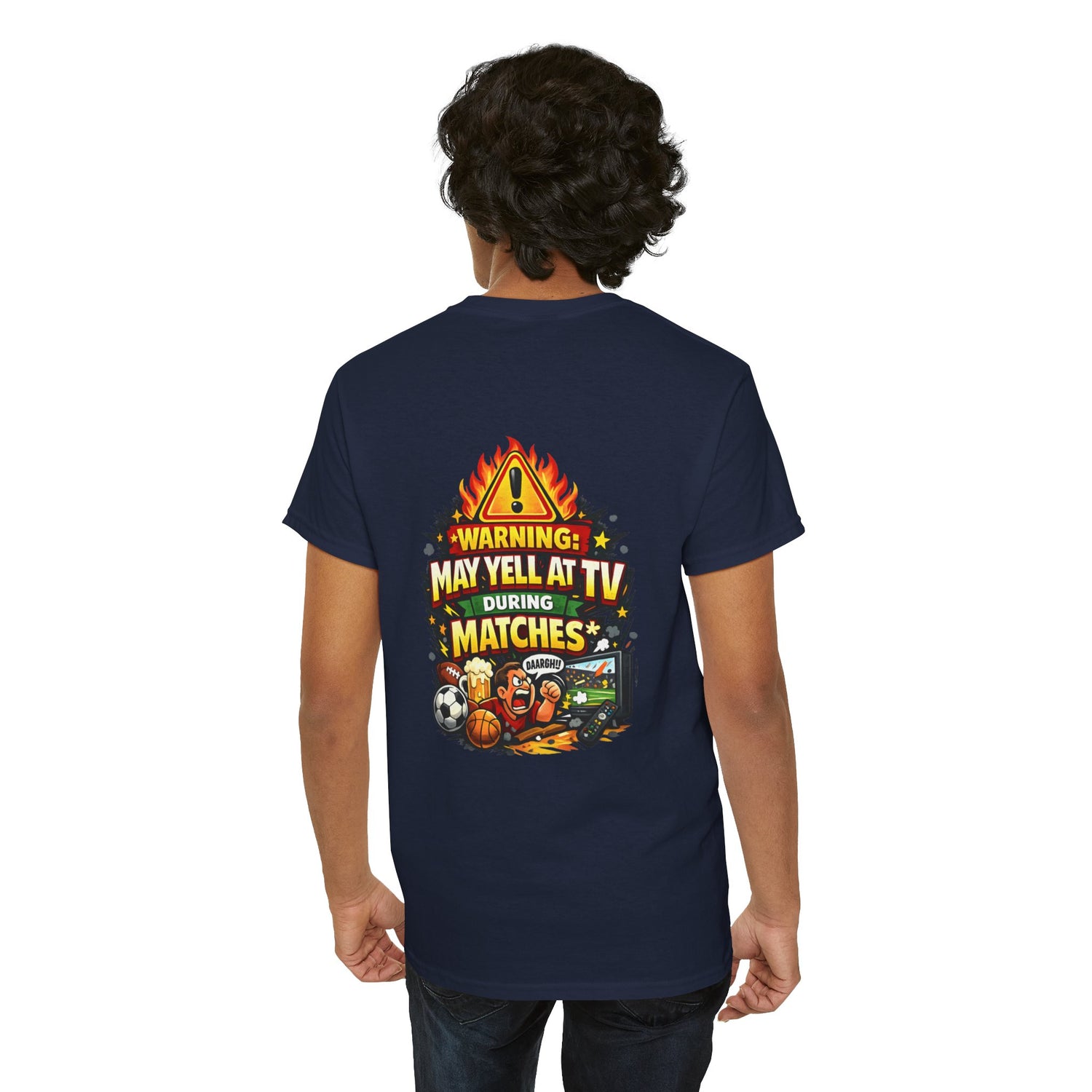 Warning May Yell At TV During Matches Funny T-Shirt