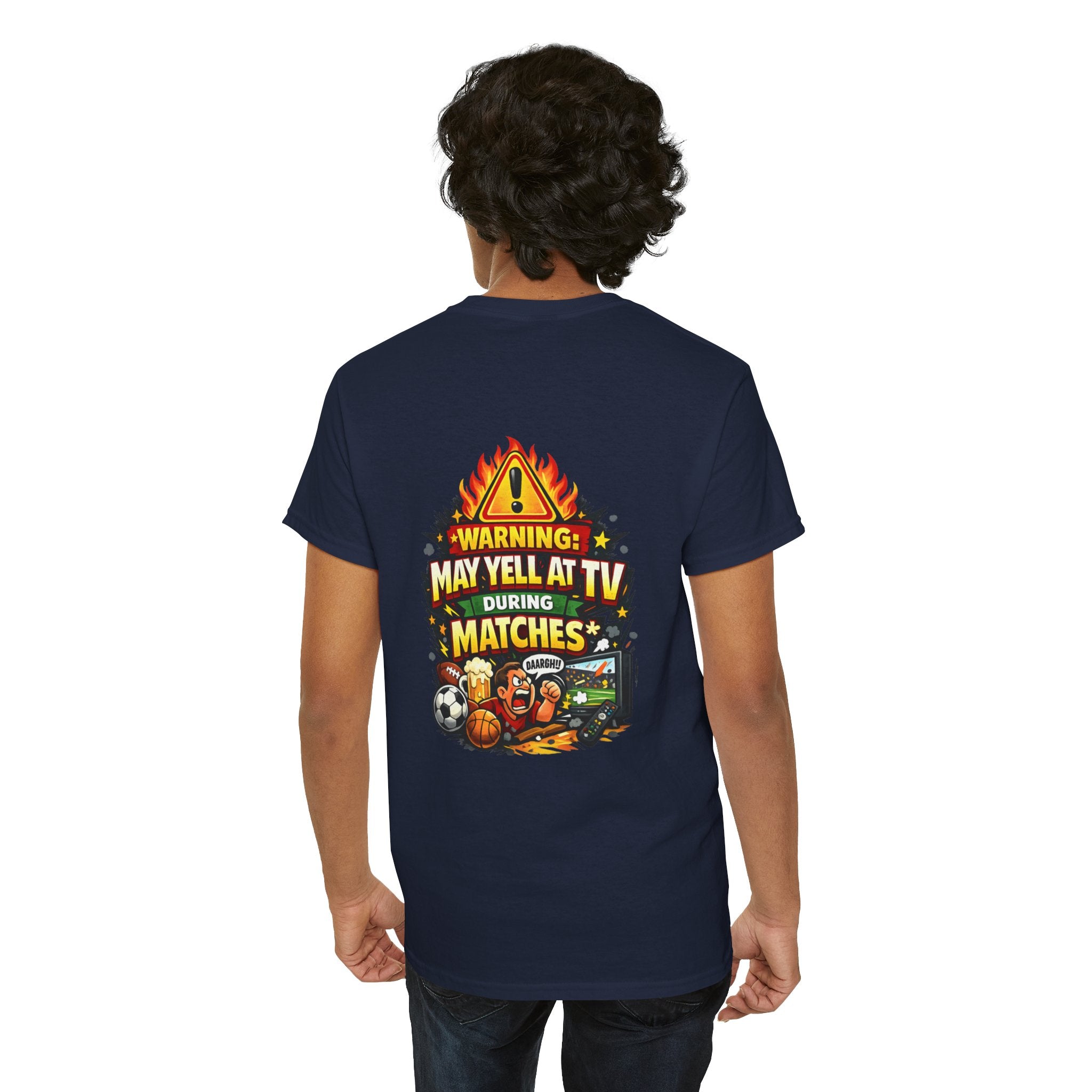 Warning May Yell At TV During Matches Funny T-Shirt