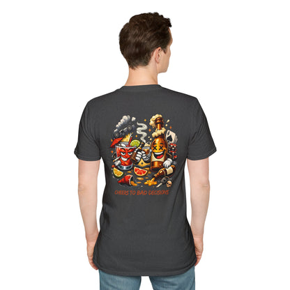 Cheers to Bad Decisions T-Shirt — Funny Party Graphic Tee