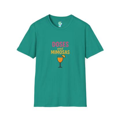 Doses and Mimosas- Party Vibes Unisex T-Shirt