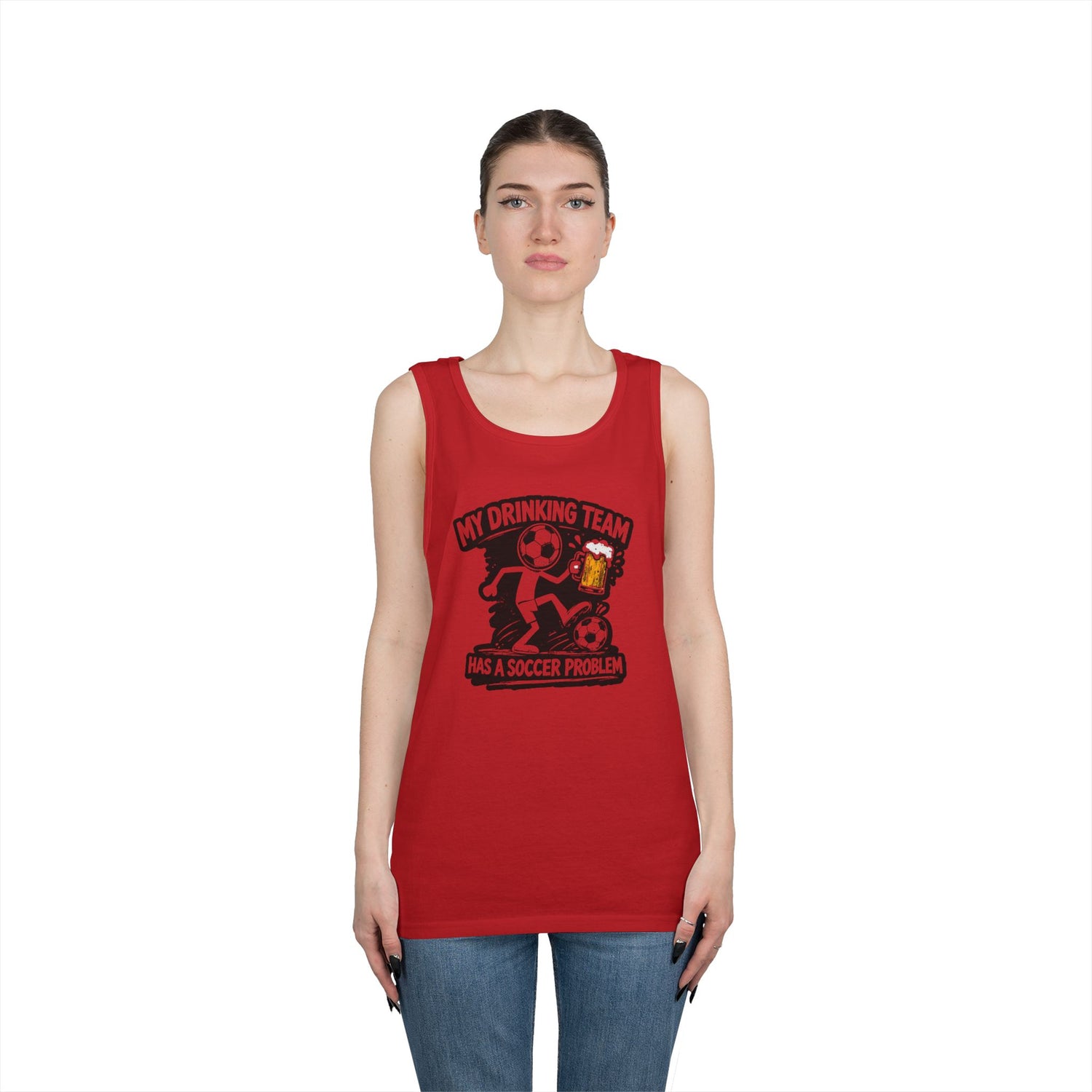 Soccer Drinking Team Tank Top — "My Drinking Team Has a Soccer Problem"