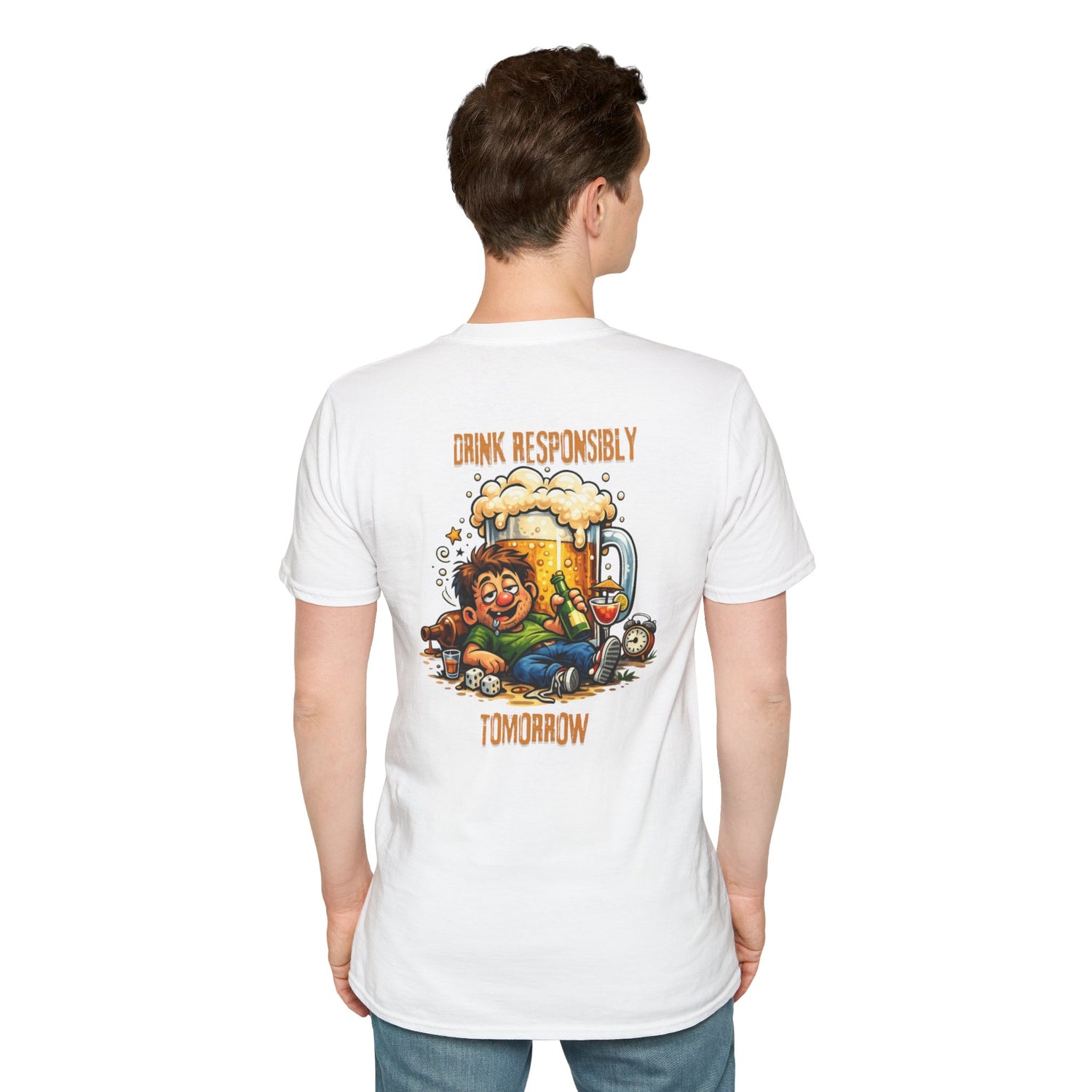 Drink Responsibly Tomorrow T-Shirt — Funny Beer Hangover Graphic Tee