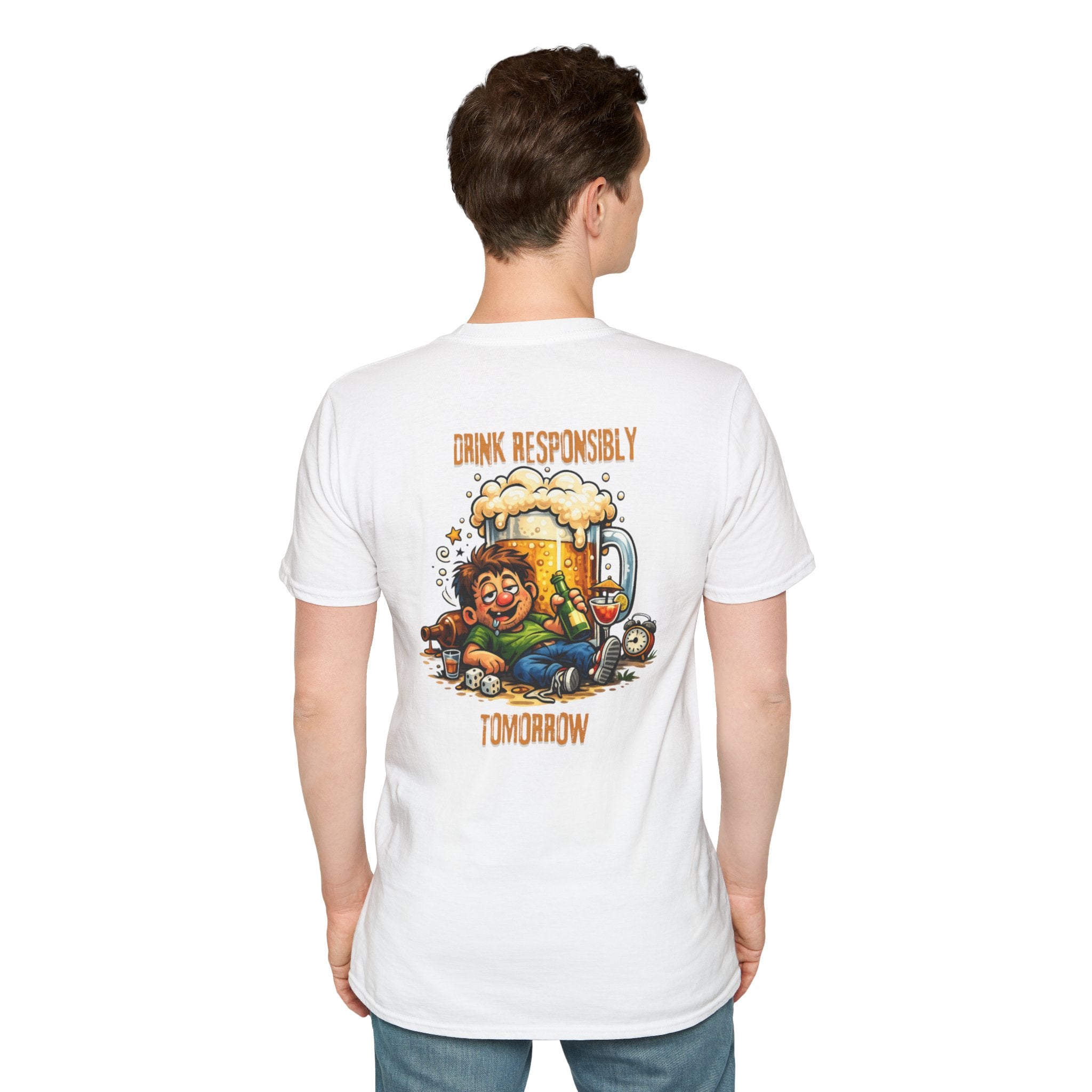 Drink Responsibly Tomorrow T-Shirt — Funny Beer Hangover Graphic Tee