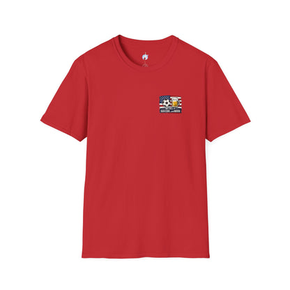 Soccer and Beer T-Shirt — American Flag Soccer Ball &amp; Beer Graphic Tee